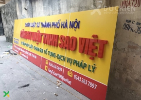 Biển alu chữ nổi Luật Sao Việt