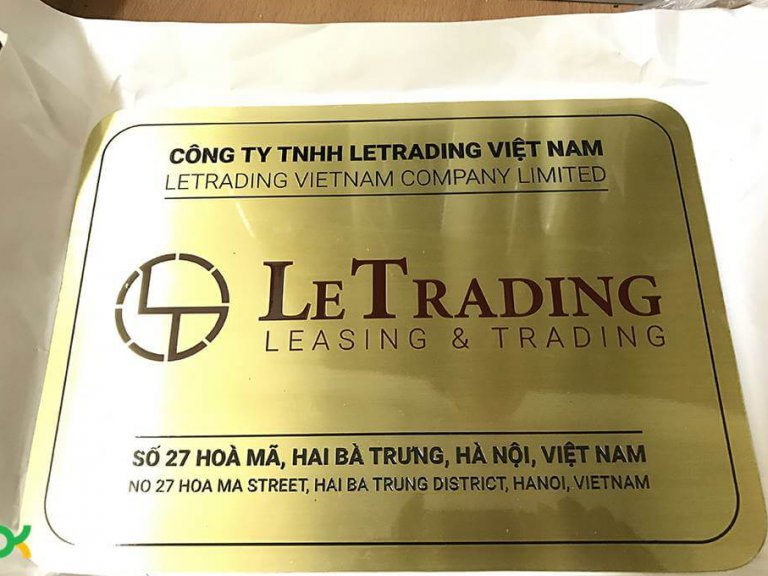 Biển đồng ăn mòn phun sơn LeTrading