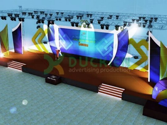 Thiết kế 3D sân khấu với màn hình LED